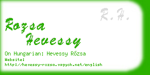 rozsa hevessy business card
